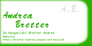 andrea bretter business card